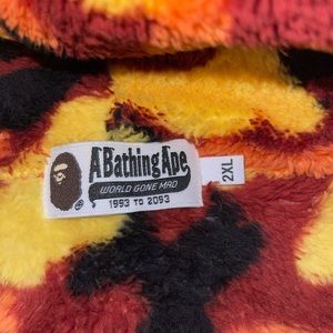 Bape Wool Orange Camo zip up